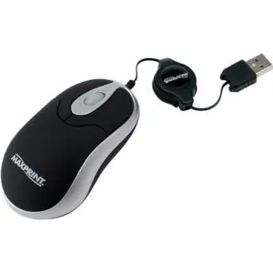 MOUSE OPTICO MINI PRETO RETRATIL REF.60656-3 - MAXPRINT