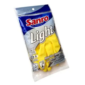 LUVA LATEX AMARELA FORRADA - SANRO LIGHT