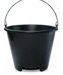 BALDE 12L PRETO C/ PEGADOR REF.BC12 - ARQPLAST