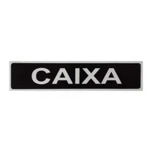 PLACA SINALIZACAO CAIXA - JA