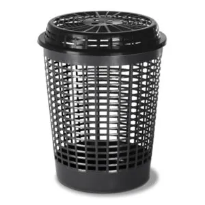 CESTO TELADO PRETO P/ ROUPA 55L - PLASVALE