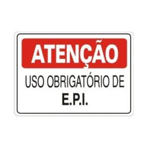 PLACA SINALIZACAO USO OBRIGATORIO DE EPI´S - JA
