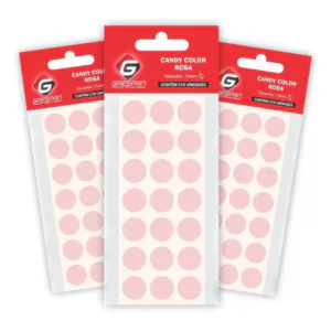 ETIQUETA REDONDA ROSA CLARO 15MM C/ 210UN - GRESPAN