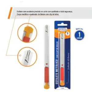 ESTILETE ESTREITO METALICO REF. ES0902 - BRW
