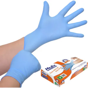 LUVA PROCEDIMENTO NITRILICA AZUL C/ 100UN - MEDIX