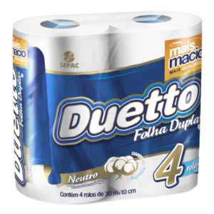 PAPEL HIG. FLS DUPLAS 4 X 30M - DUETTO