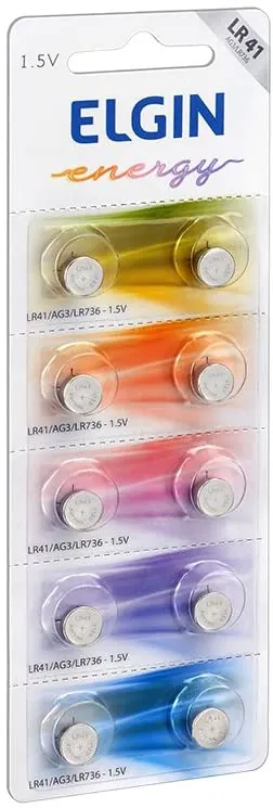 BATERIA ALCALINA LR41 / LR736 / AG3  1,5V - ELGIN