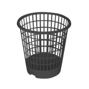 LIXEIRA PLASTICA TELADA PRETA 9L REF.173 - PLASVALE
