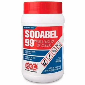 SODA CAUSTICA EM ESCAMAS 1KG - SODABEL 99