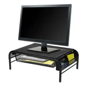 SUPORTE PARA MONITOR E ORGANIZADOR MESA ARAMADO PRETO REF.EI044 - KEEP