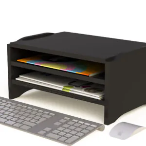 SUPORTE PARA MONITOR TRIPLO MDF PRETO - STALO