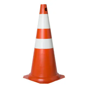 CONE 75CM LARANJA/BRANCO - KTELI