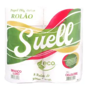 PAPEL HIG. ROLAO 9CM X 300M 100% CEL. C/ 8UN - SUELL