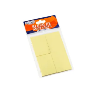 BLOCO ADESIVO 38X51MM AMARELA C/ 4UN 100FLS - BRW
