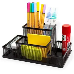 PORTA LAPIS/CLIPS/PAPEL PRETO METAL REF.67675 - MS