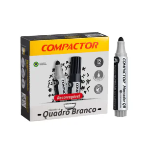 MARCADOR P/ QUADRO BRANCO RECARREGAVEL - COMPACTOR