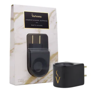 AROMATIZADOR ELETRICO PORCELANA PRETO - VIA AROMA