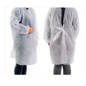 AVENTAL TNT MANGA LONGA 30G BRANCO C/ 10UN - PREVEMAX