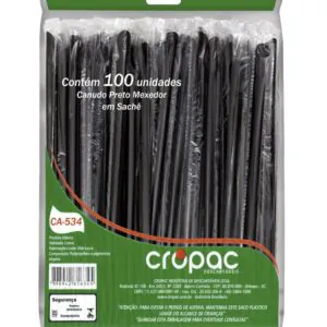 CANUDO MEXEDOR PRETO SACHE 17,5CMM REF.CA-534 C/ 100UN - CROPAC