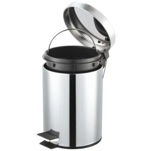 LIXEIRA 12L C/ PEDAL INOX  - POWERMAID
