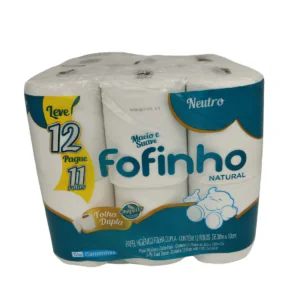 PAPEL HIG. FOLHA DUPLA 12 X 30M (LEVE 12 PAGUE 11) - FOFINHO NATURAL