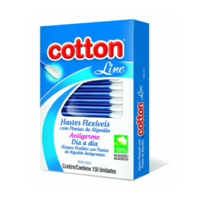 HASTES FLEXIVEIS C/ PONTAS DE ALGODÃO 150UN - COTTON LINE