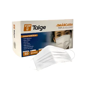 MASCARA TRIPLA DESC. BRANCO C/ 50UN - TALGE
