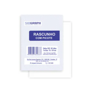 RASCUNHO 78MM X 104MM C/ PICOTE 80FLS REF.4033 - SIDGRAF