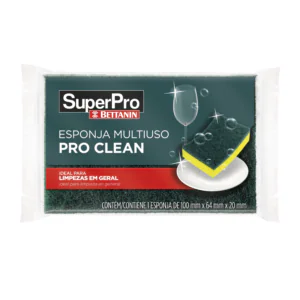 ESPONJA DUPLA FACE 100 X 64MM PRO CLEAN REF.SP9472 - SUPERPRO BETTANIN