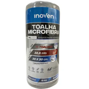 TOALHA MICROFIBRA ROLO CINZA 30 X 30CM C/ 75UN - INOVEN