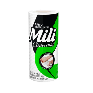 PANO REUTILIZAVEL 21 X 20CM C/ 50UN CLEAN MAX - MILI
