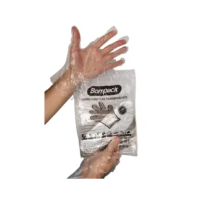 LUVA PLASTICA DESCARTAVEL C/ 100UN - BOMPACK