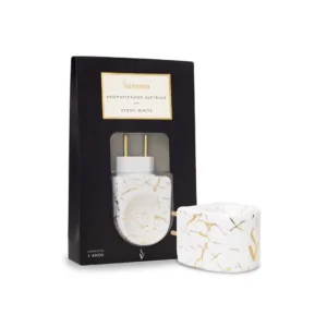 AROMATIZADOR ELETRICO PORCELANA STONE WHITE - VIA AROMA